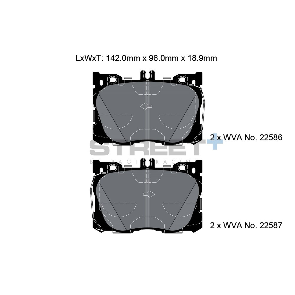 Pastilhas de travão Pagid T8015 Street+Array