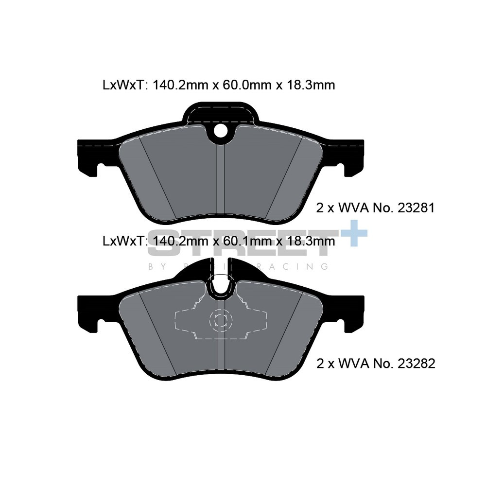 Pastilhas de travão Pagid T8020 Street+Array