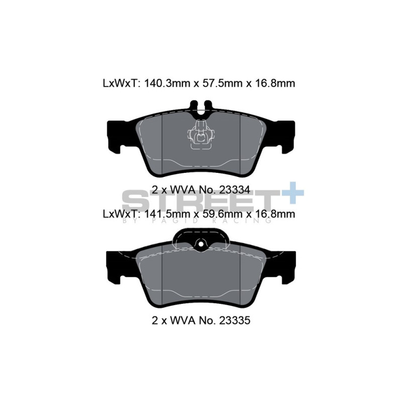 Pastillas de freno Pagid T8029 Street+Array