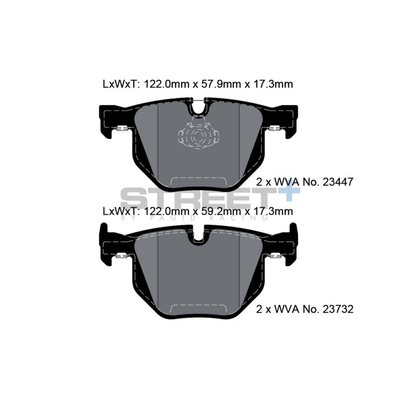 Pastilhas de travão Pagid T8031 Street+Array