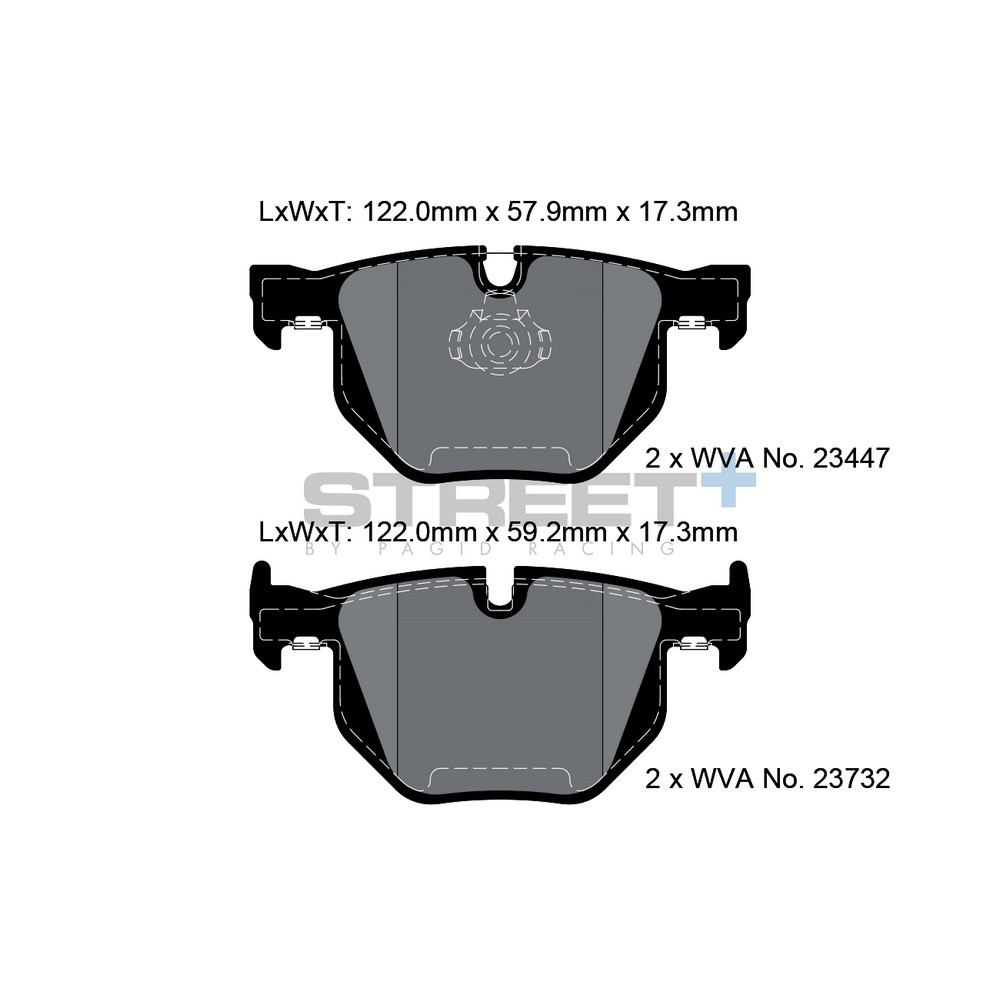 Pastilhas de travão Pagid T8031 Street+Array