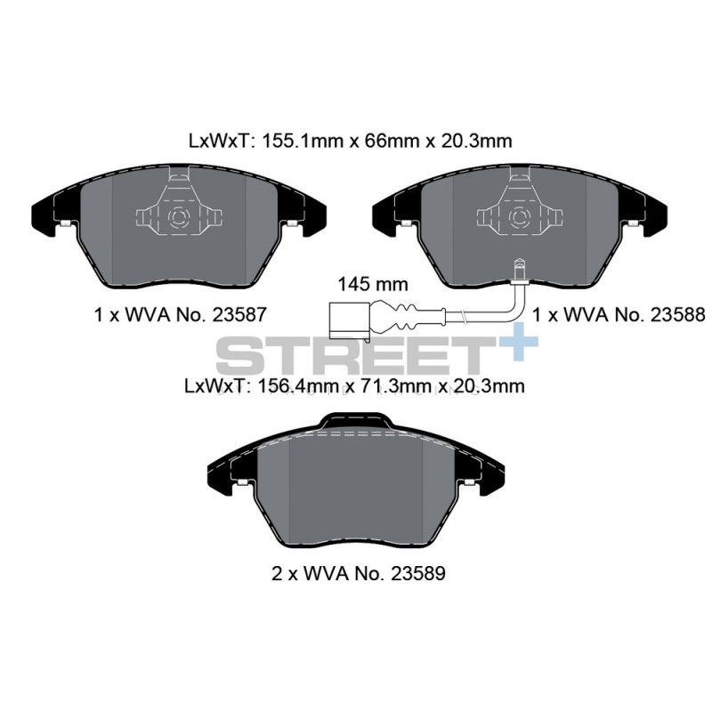 Pastillas de freno Pagid T8033 Street+Array
