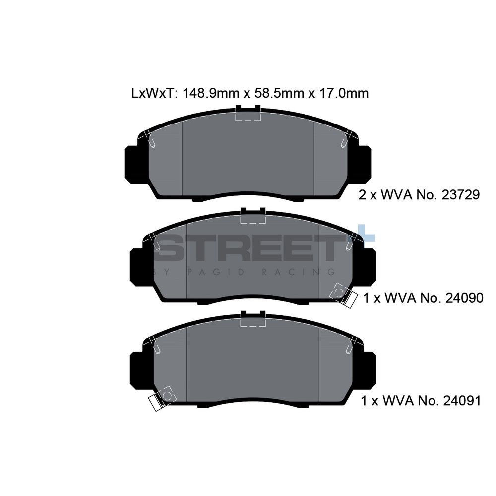 Pastillas de freno Pagid T8042 Street+Array