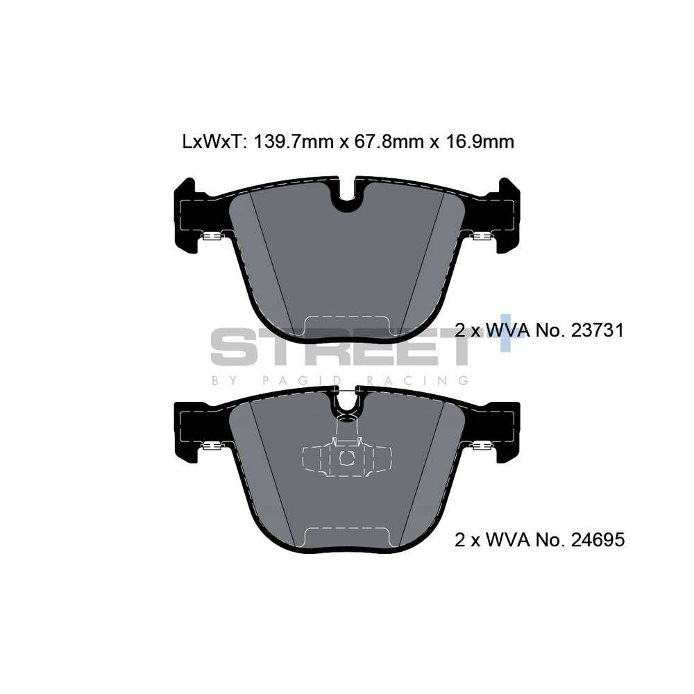 Pastillas de freno Pagid T8043 Street+Array