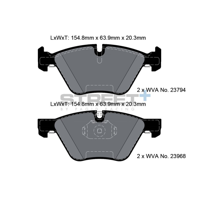 Pastilhas de travão Pagid T8045 Street+Array