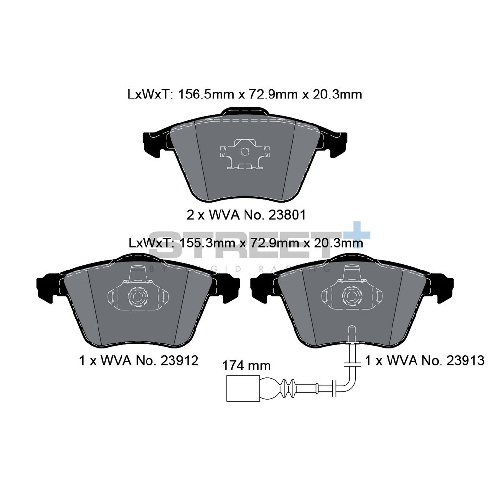 Pastilhas de travão Pagid T8046 Street+Array