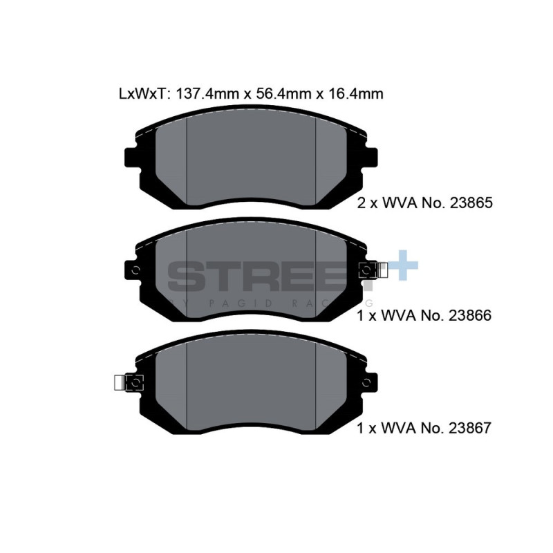 Pastilhas de travão Pagid T8047 Street+Array