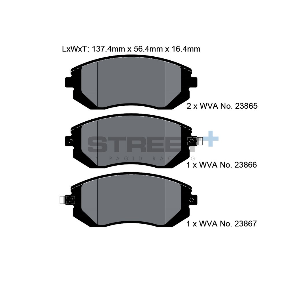 Pastilhas de travão Pagid T8047 Street+Array