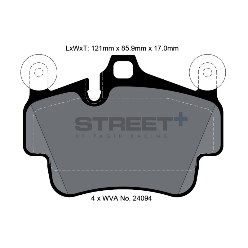 Pastilhas de travão Pagid T8054 Street+Array