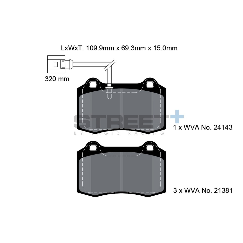 Pastilhas de travão Pagid T8058 Street+Array
