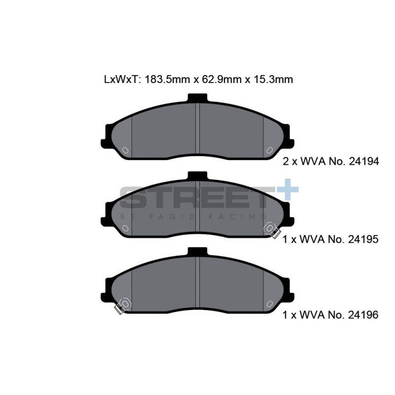 Pastillas de freno Pagid T8062 Street+Array