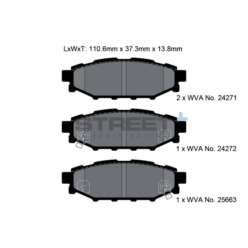 Pastilhas de travão Pagid T8065 Street+Array