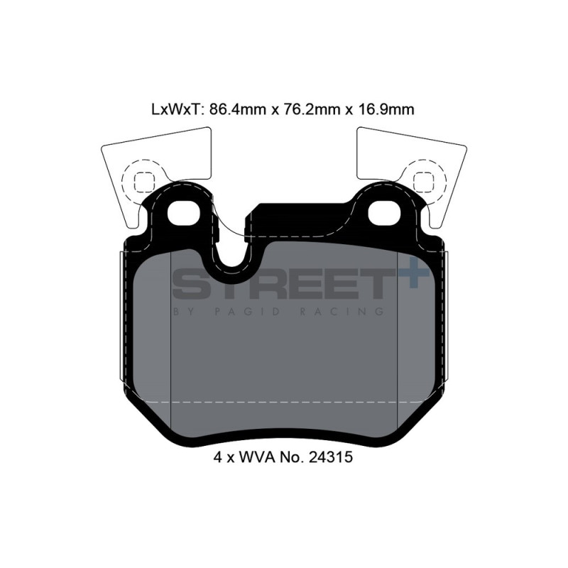Pastillas de freno Pagid T8067 Street+Array