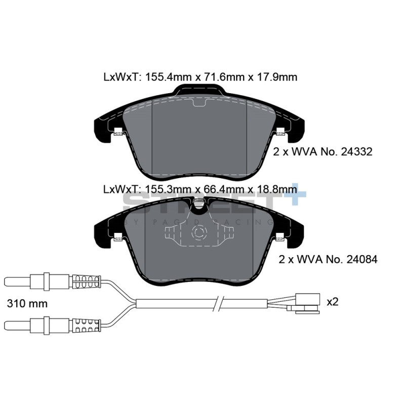 Pastillas de freno Pagid T8069 Street+Array