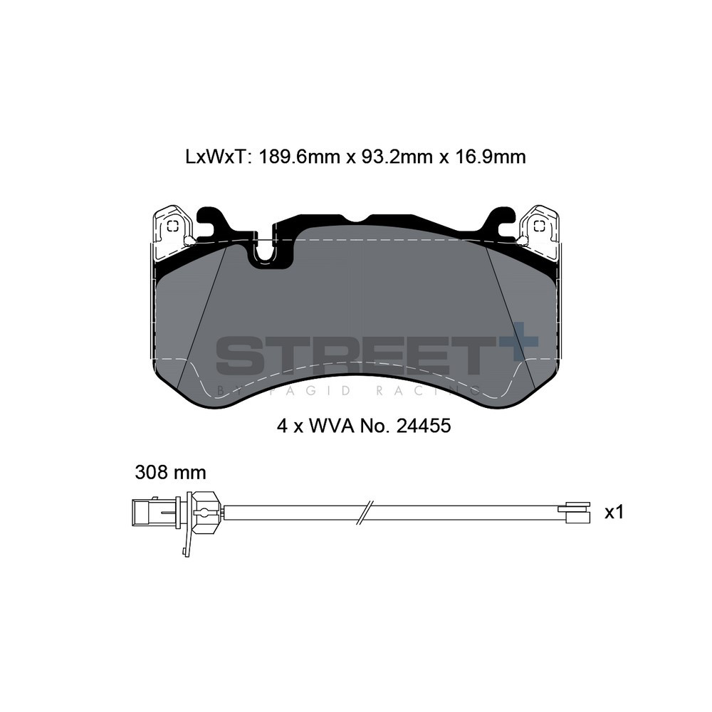Pastilhas de travão Pagid T8073 Street+Array