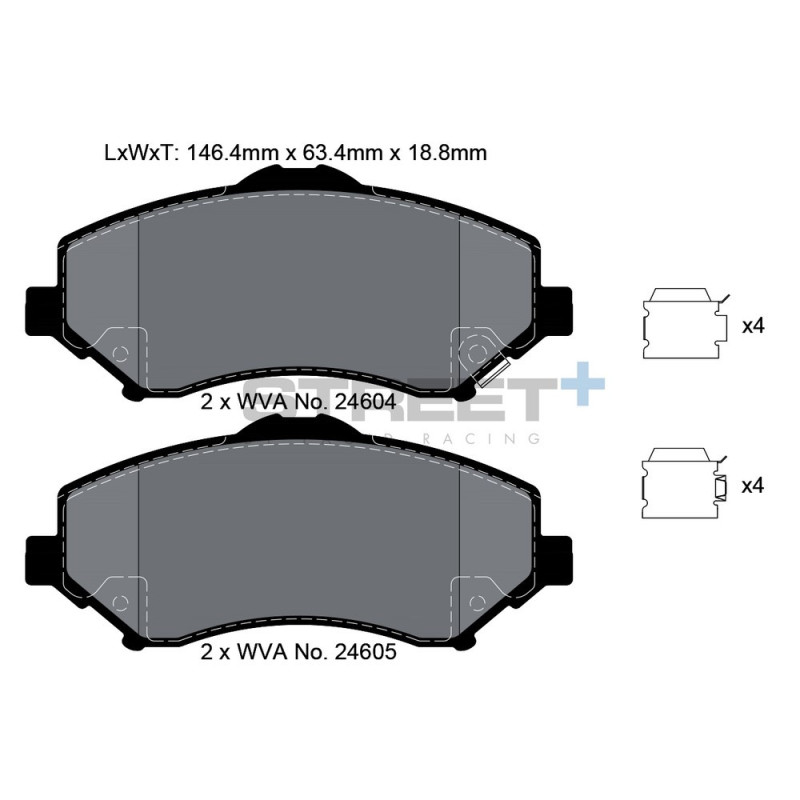 Pastilhas de travão Pagid T8082 Street+Array