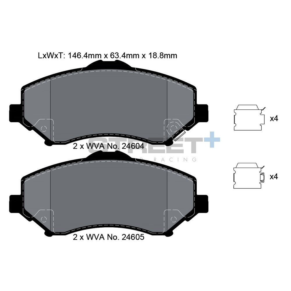 Pastilhas de travão Pagid T8082 Street+Array