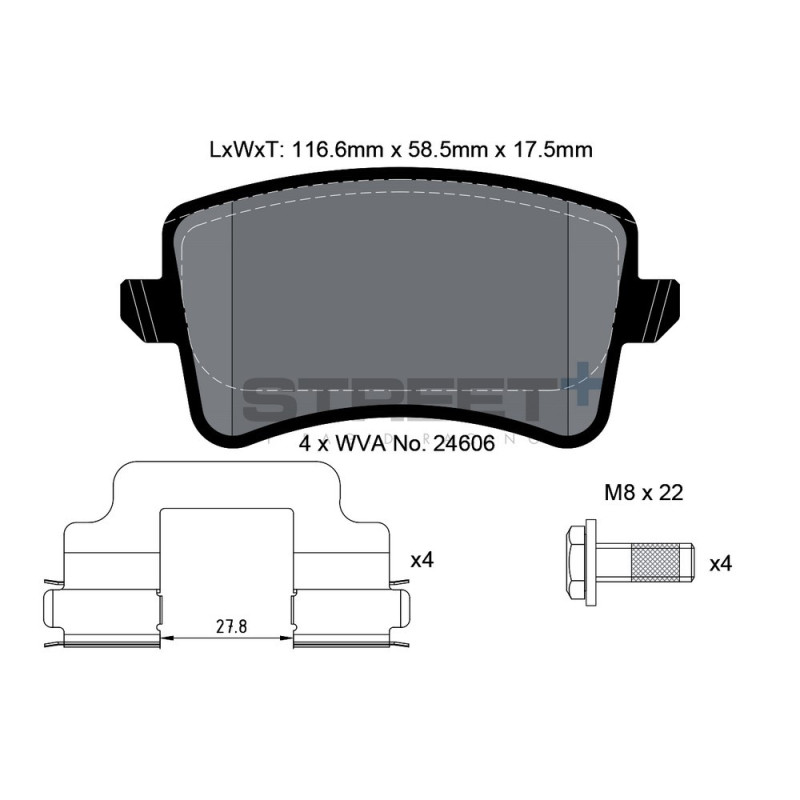Pastillas de freno Pagid T8083 Street+Array