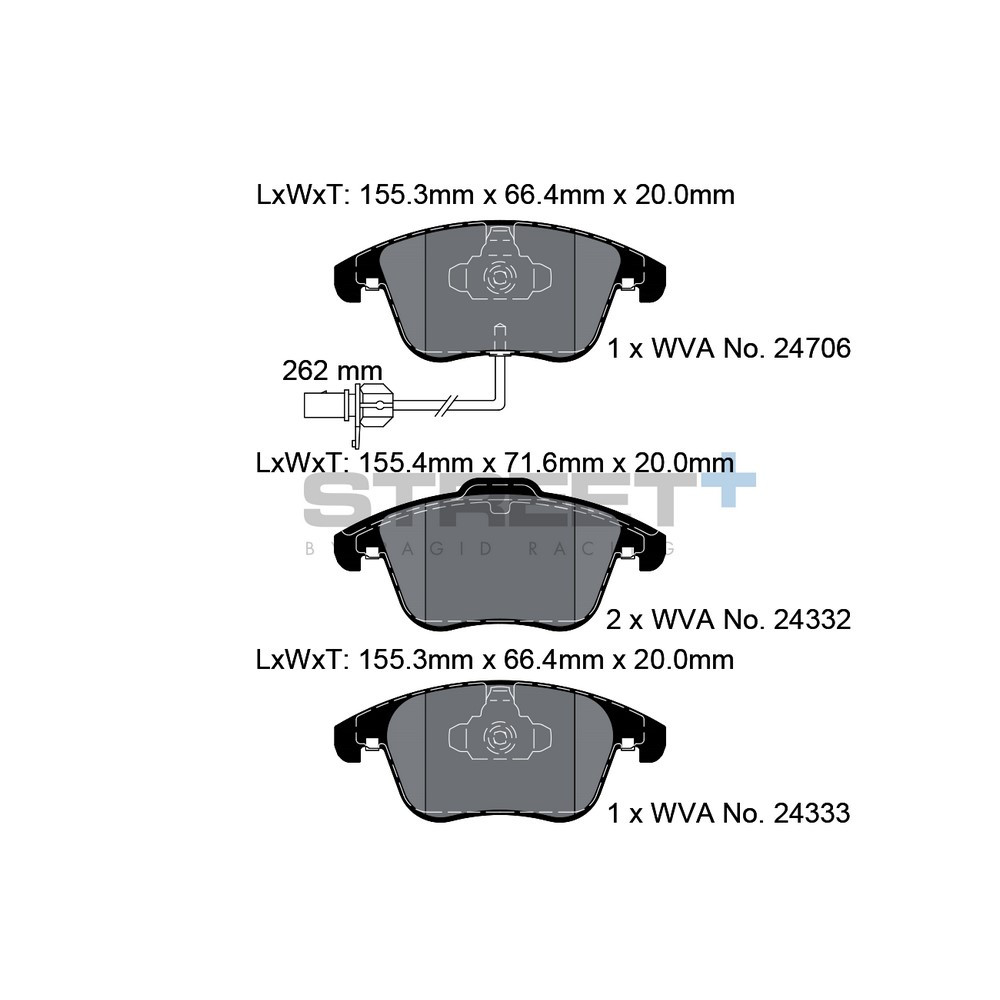 Pastillas de freno Pagid T8090 Street+Array