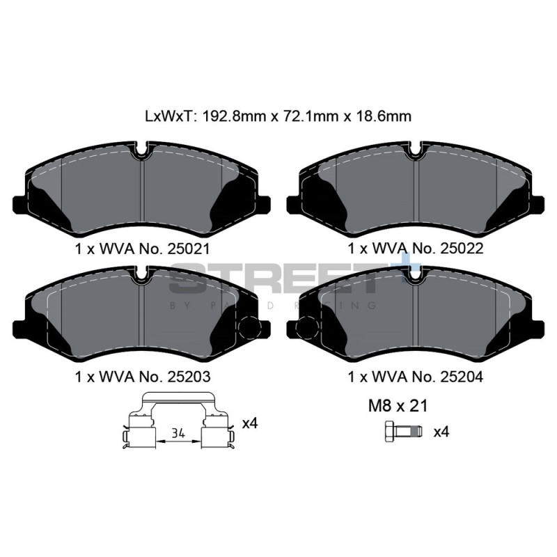 Pastilhas de travão Pagid T8103 Street+Array