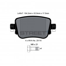Pastilhas de travão Pagid T8108 Street+
