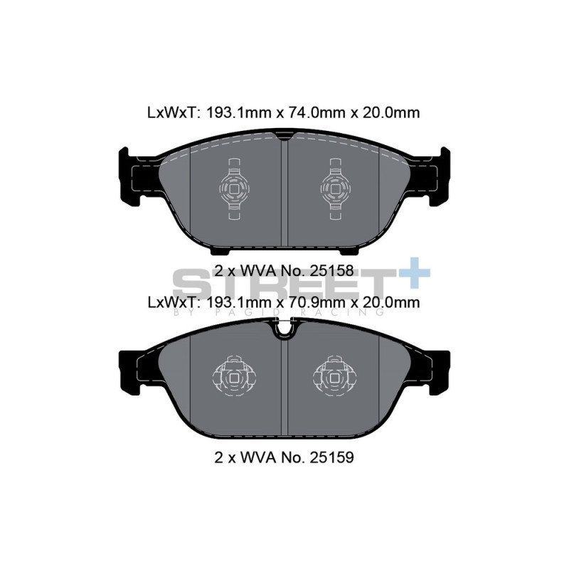 Pastillas de freno Pagid T8109 Street+Array