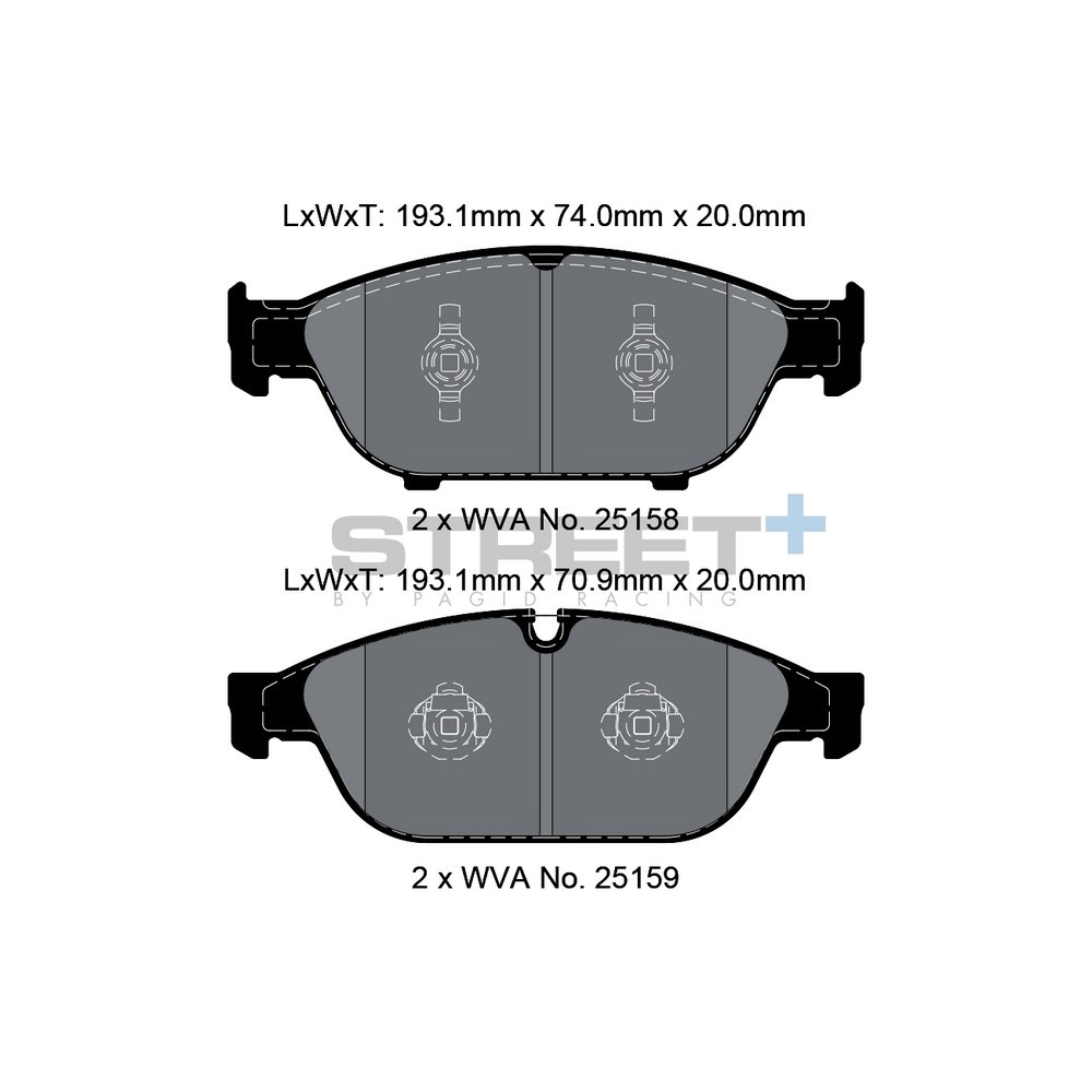 Pastilhas de travão Pagid T8109 Street+Array