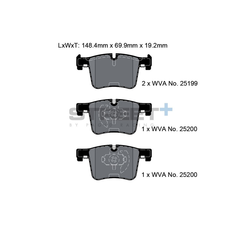 Pastilhas de travão Pagid T8113 Street+Array