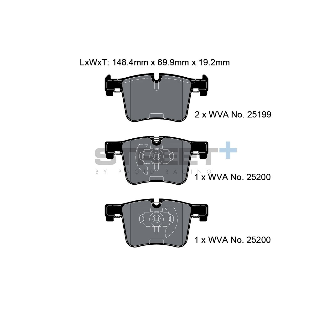 Pastilhas de travão Pagid T8113 Street+Array