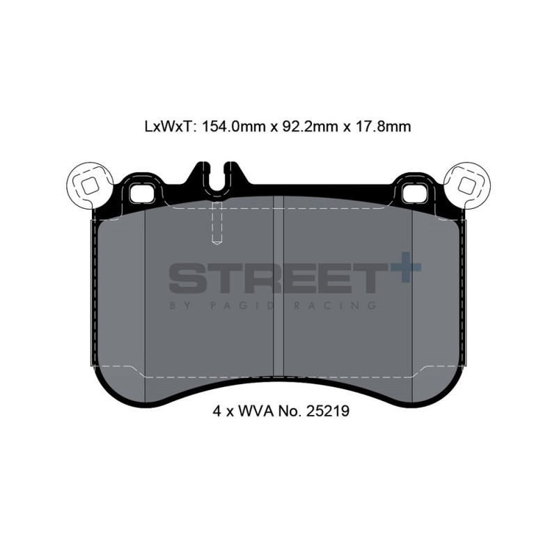 Pastilhas de travão Pagid T8116 Street+Array