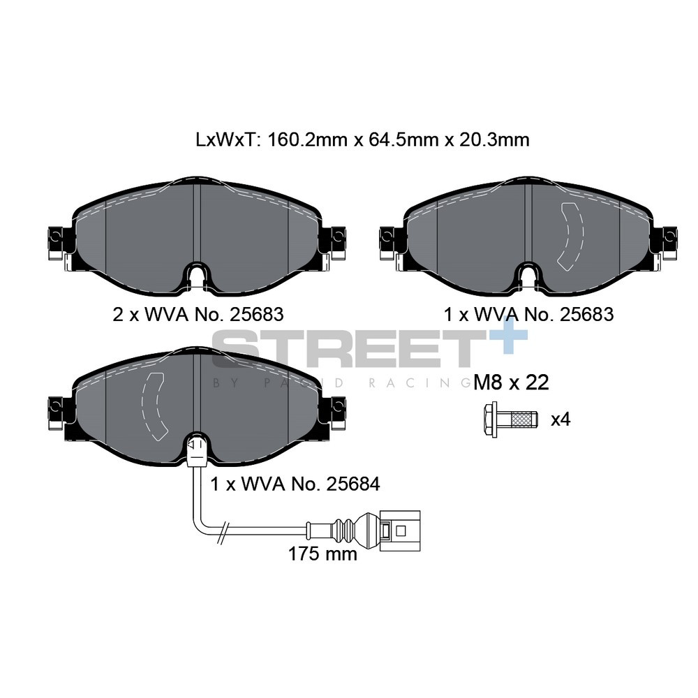 Pastilhas de travão Pagid T8122 Street+Array