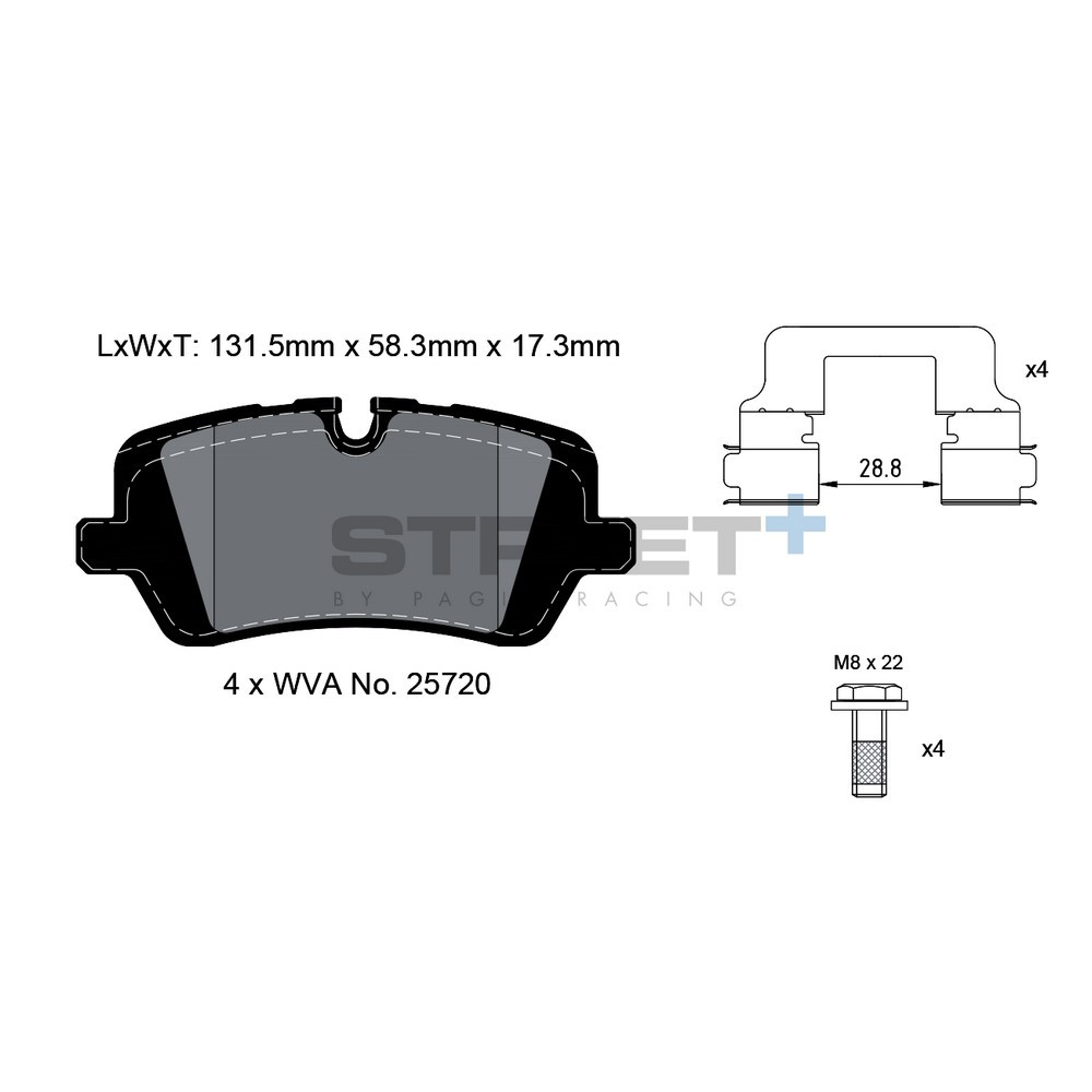 Pastillas de freno Pagid T8123 Street+Array