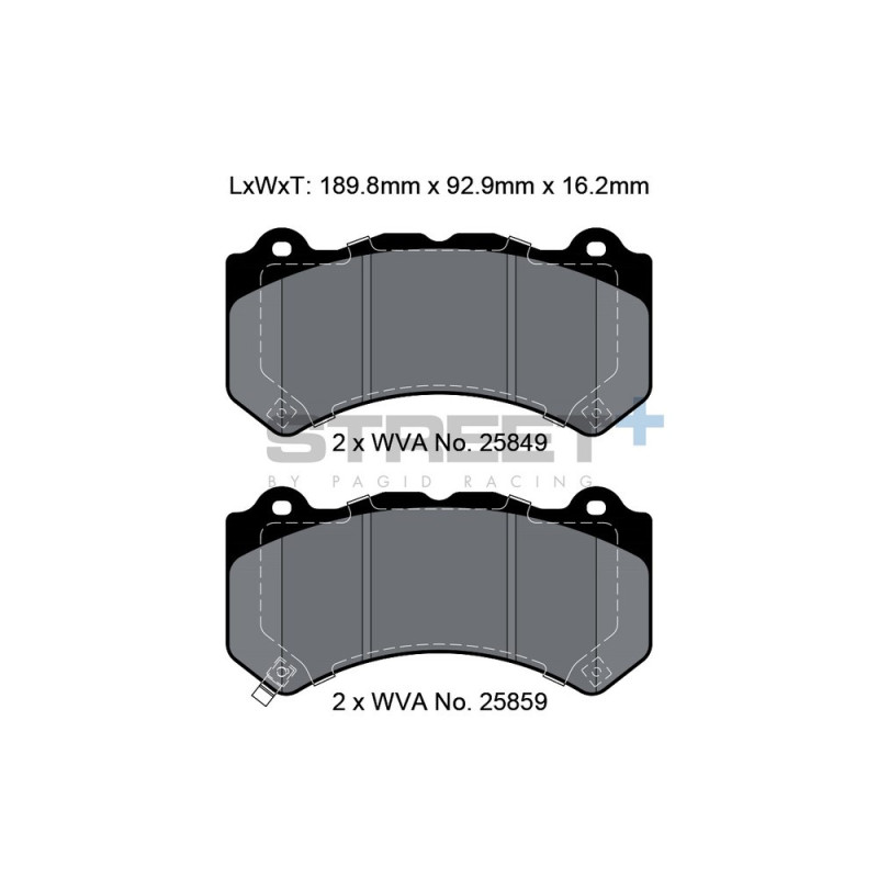 Pastillas de freno Pagid T8127 Street+Array