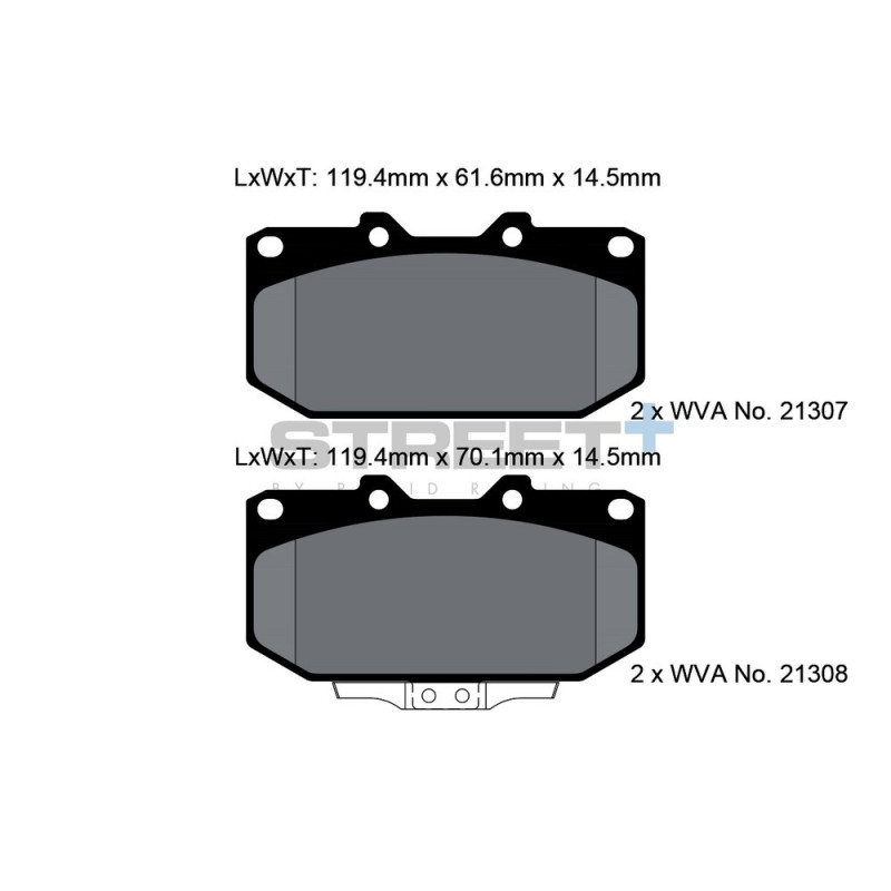 Pastillas de freno Pagid T8154 Street+Array