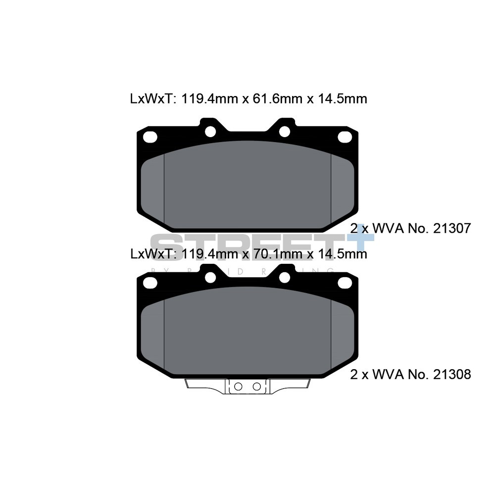 Pastillas de freno Pagid T8154 Street+Array