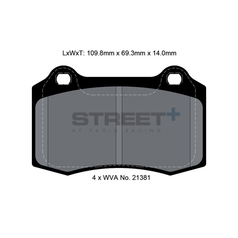 Pastilhas de travão Pagid T8155 Street+Array