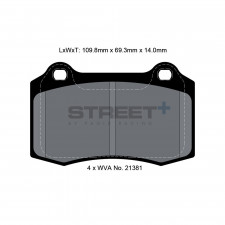Pastilhas de travão Pagid T8155 Street+