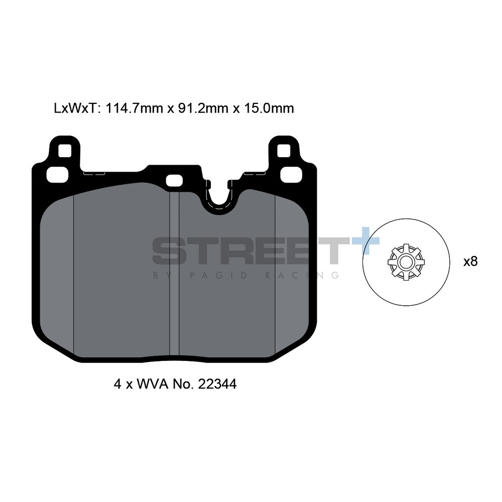 Pastillas de freno Pagid T8162 Street+Array