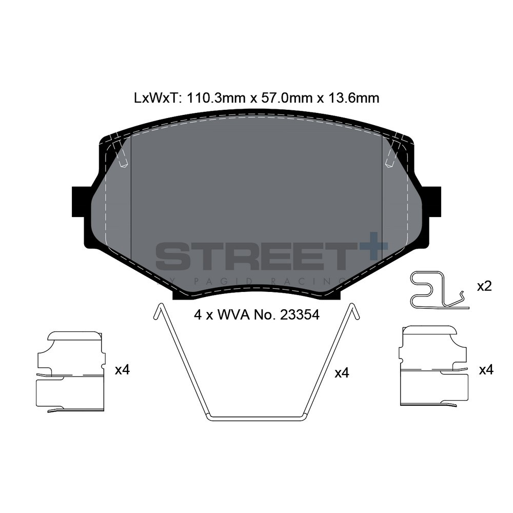 Pastillas de freno Pagid T8171 Street+Array