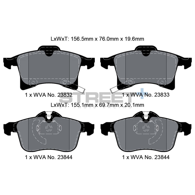Pastilhas de travão Pagid T8179 Street+Array