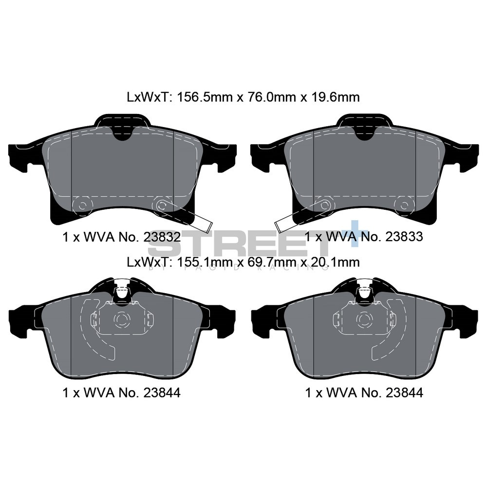 Pastilhas de travão Pagid T8179 Street+Array