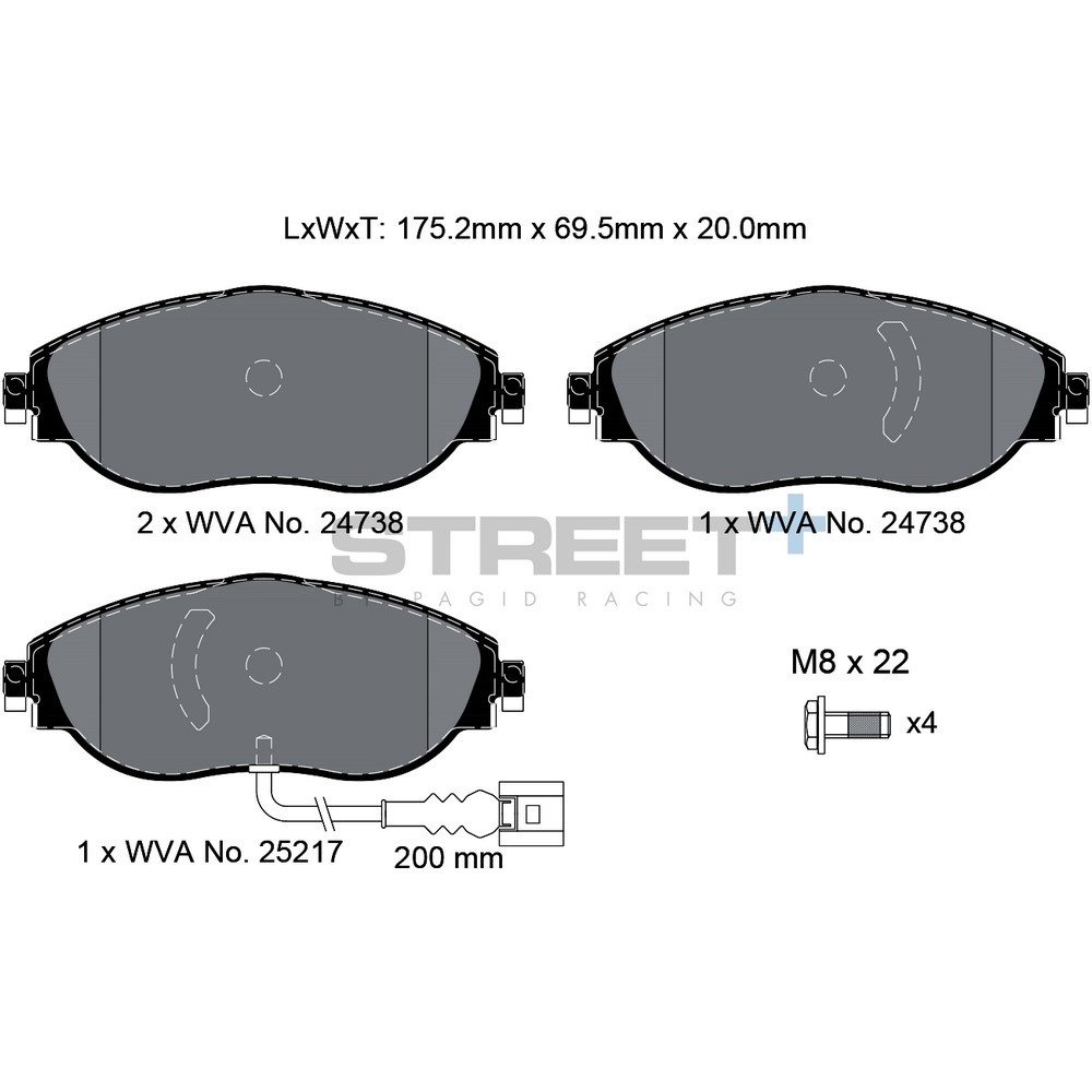 Pastillas de freno Pagid T8192 Street+Array