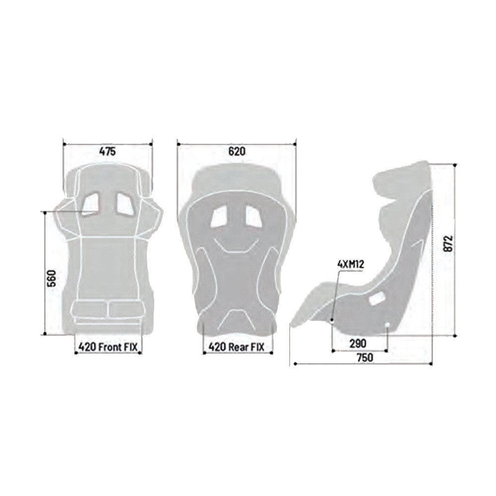 Asiento baquet Sparco ADV XT carbono FIAArray