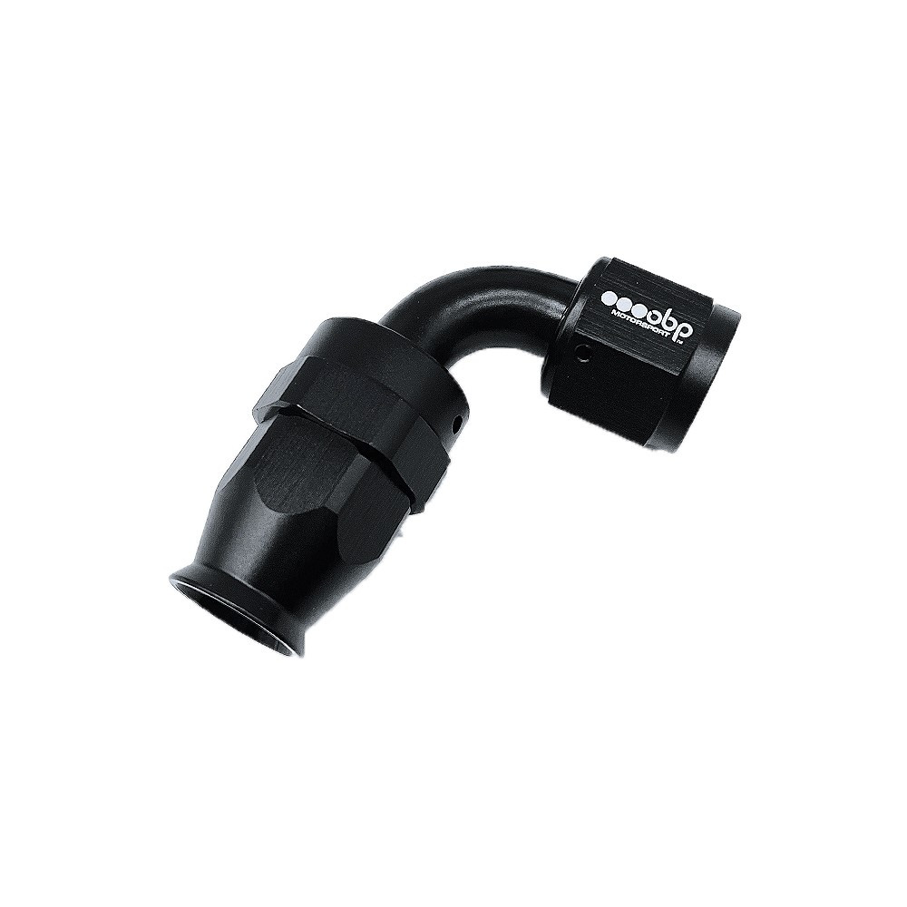 Racor hembra 90° OBP tipo PTFE de aluminio negroArray