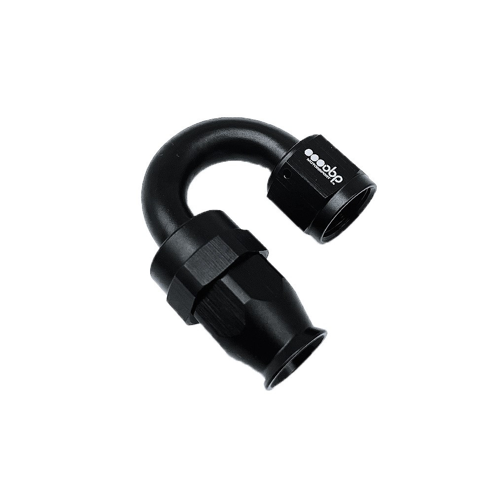 Racor hembra 180° OBP tipo PTFE de aluminio negroArray