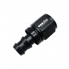 Racor hembra recto OBP tipo PUSH LOCK de aluminio negro