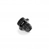 Adaptador OBP macho/macho M22x150-JIC en aluminio negro