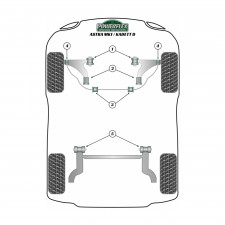 Silent-block Powerflex Heritage barra estabilizadora delantera 19mm Opel Astra (2 piezas)
