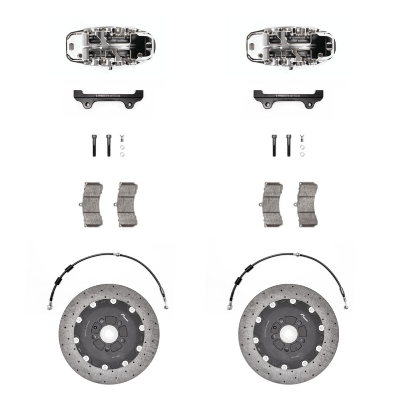 VWR - Kit freno Stage 3 + para bastidor MQB / MQB EVO - Discos 380mm carbono  cerámica - pinza 6 pistonesArray
