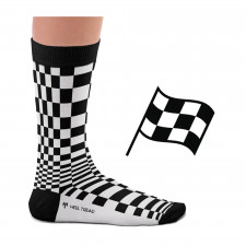 Auto Socks HEEL TREAD Pasha Preto/Branco